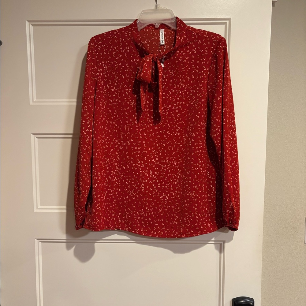 Red Floral Women's Top